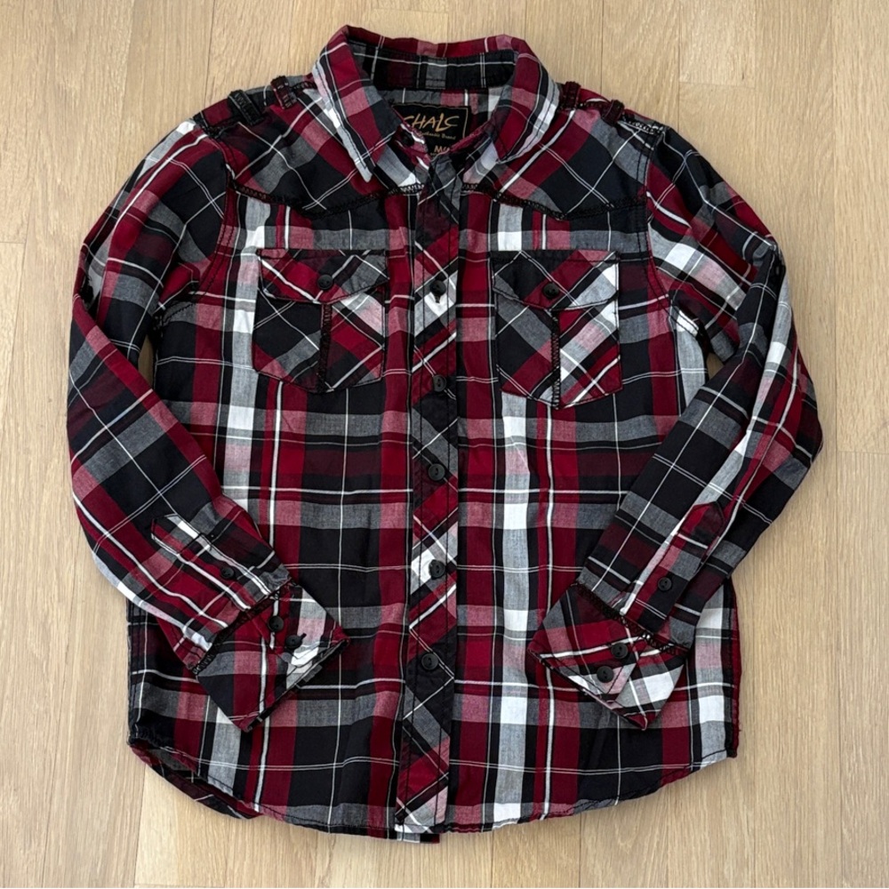 Plaid Button-Down Shirt for Kids